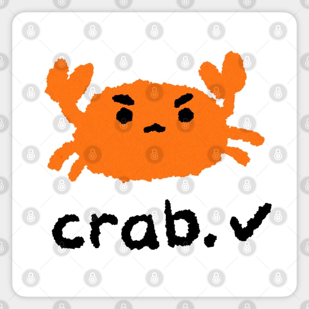 Crab Sticker by Extra Ordinary Comics